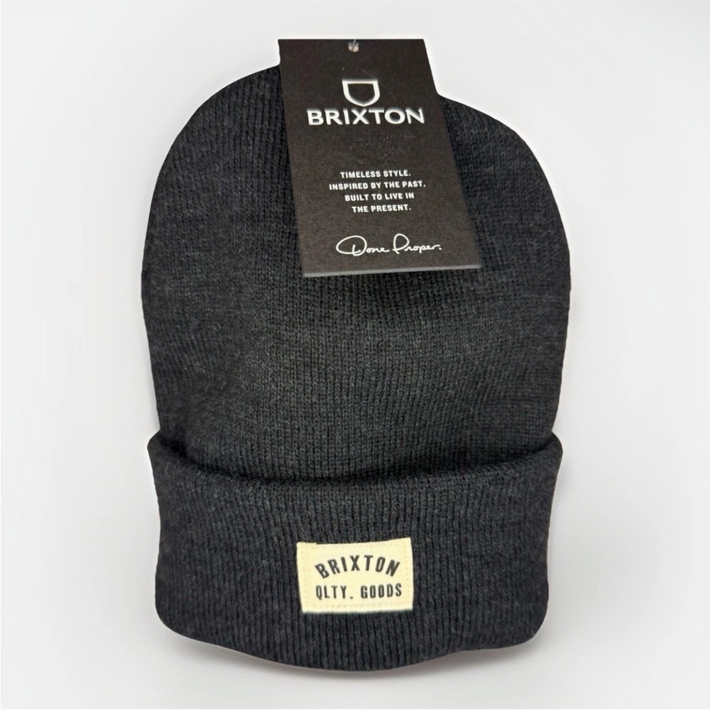 Brixton Woodburn Watch Cap Beanie Toboggan Color Gray One Size New With Tags